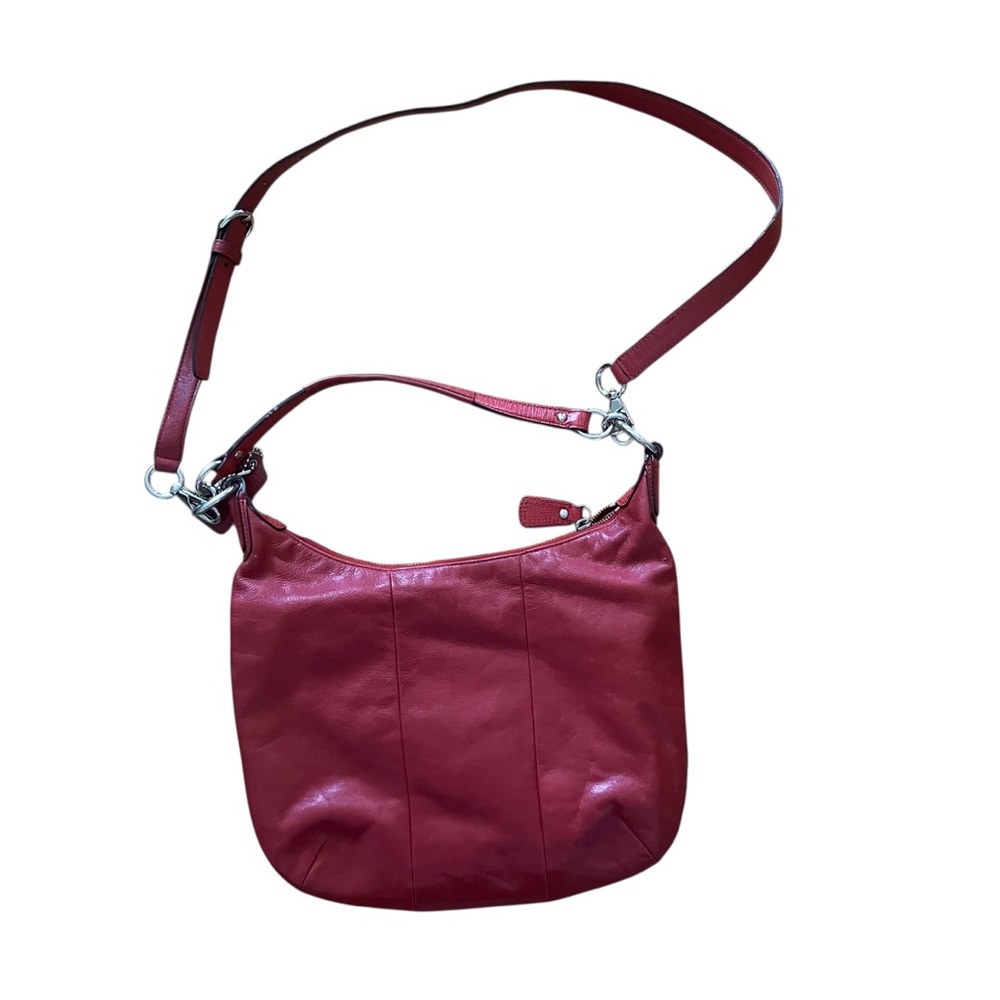 Coach Elegant Red Leather Shoulder Bag - Picture 2 of 4